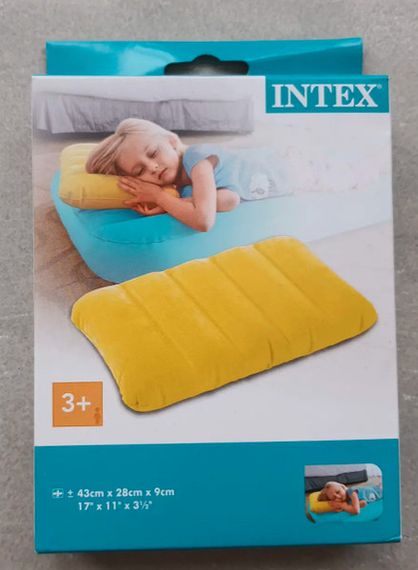 Подушка надувна Intex флокована 68676NP, 43*28*9см, жовтий | Зображення 1