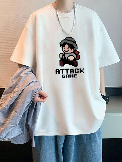 Футболка чоловіча з принтом повсякденна L Білий