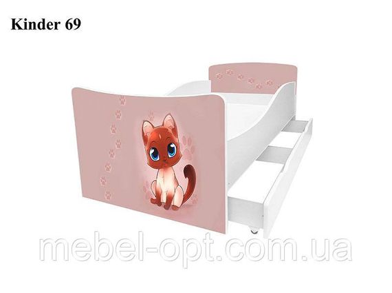 Дитяче ліжко Kinder 69 Кошенята, з шухлядою для білизни | Зображення 1