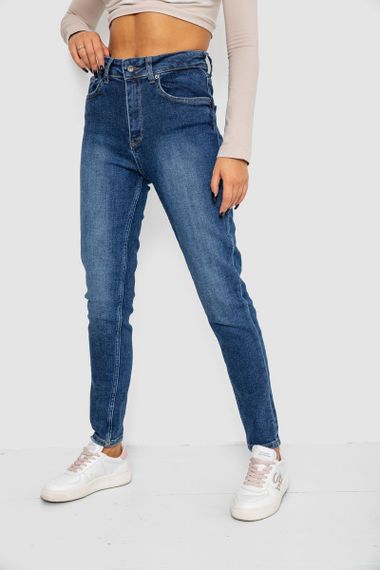 Джинси жіночі Mom-fit стрейч, колір синій, 244R1143 | Зображення 2