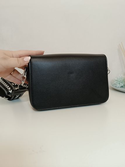 Сумка клатч женская кросс-боди через плечо Черная | Зображення 9