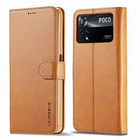 Чохол книжка iMeeke для Poco X4 Pro 5G колір Коричневий