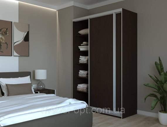 Шкаф купе Сити Лайт Doros Венге 2 ДСП 150х60х225 (240107) | Зображення 3