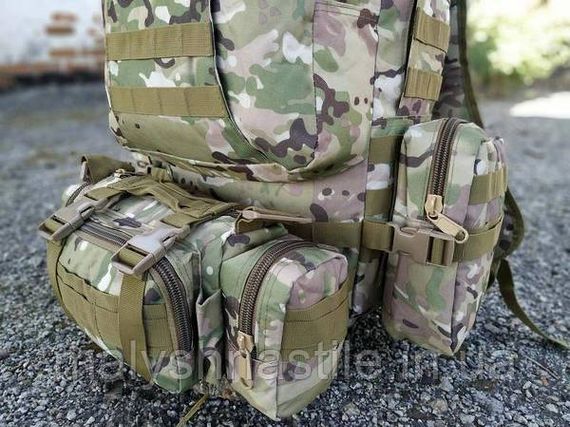 Військово-тактичний рюкзак Molle Assault 55 L+ 3 органайзери, мультикам | Зображення 3