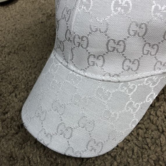 Кепка Baseball Hat Gucci Web GG Supreme White | Зображення 2