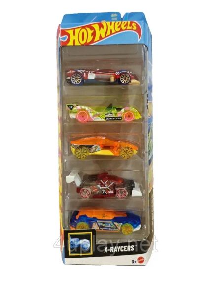 Hot Wheels X-Raycers Хот Вилс Прозрачные гонщики Подарочный набор из 5-ти машинок