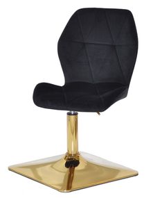 Стул поворотный на золотой квадратной базе с регулировкой высоты Alby (Алби) 4-GD-Base Бархат черный OR-854