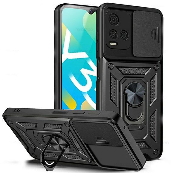 Чохол Defender з захистом камери для Vivo Y33s колір Чоний