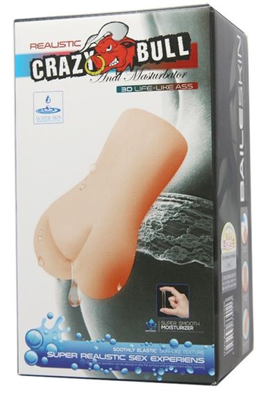 Мастурбатор-анус Crazy Bull - Realistic 3D Life-Like ASS Water lubricant, BM-009194K Sex Aura | Зображення 8