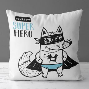 Подушка габардинова з принтом You're my super hero 40x40 см (4P_18L078)