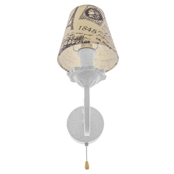 Бра настенное накладное прованс с абажуром BKL-661W/1 E14 WH | Зображення 3