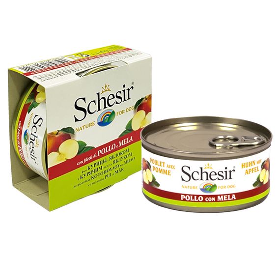 Корм Schesir Chicken with Apple Can вологий з куркою та яблуком 150 гр