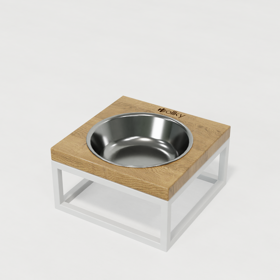 Миска на подставке для кошек и маленьких собак Hollky Base Solo S (1 × 0,45 л) Solo S-18187-WHNT | Зображення 11