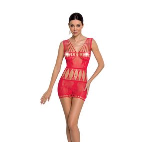 Бодістокінг — мінісукня з метеликами Passion BS090 red, One size