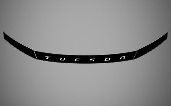 Молдинг, мухобійка, орнамент, лого на капот HYUNDAI TUCSON 22-23, HYTU22DEL