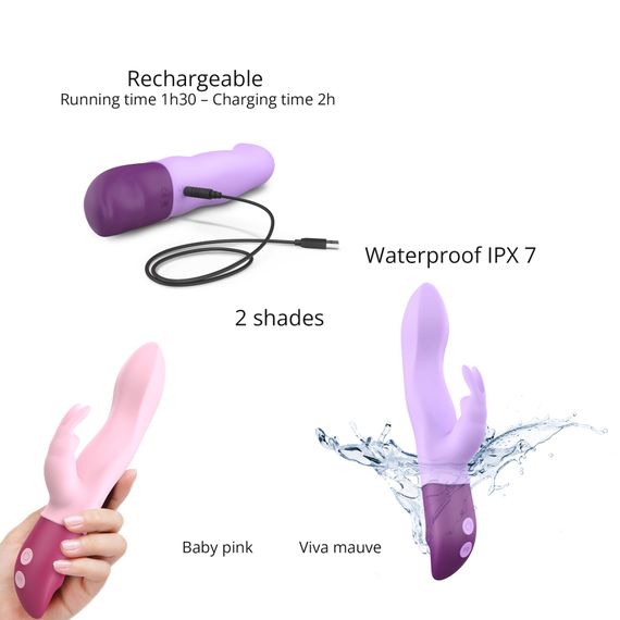 Вібратор-кролик Love To Love Hello Rabbit Violet з гнучким стовбуром і стимуляцією точки G, 2 мотори | Зображення 4