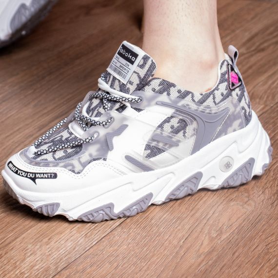 Кроссовки женские Fashion Rat 2468 37 размер 23 см Серый | Зображення 2