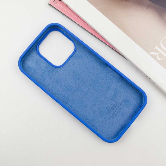 Чехол Silicone Case Full Protective (AA) для Apple iPhone 16 Pro Max (6.9") Синий / Capri Blue | Зображення 2