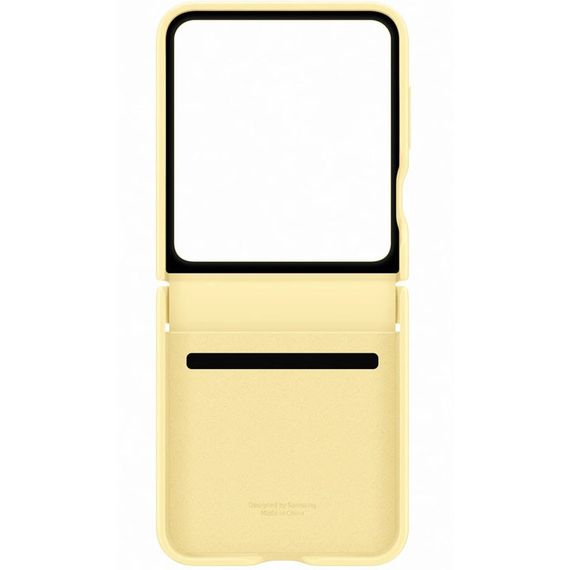 Шкіряний чохол Leather Case (AAA) для Samsung Galaxy Z Flip6 Yellow | Зображення 5