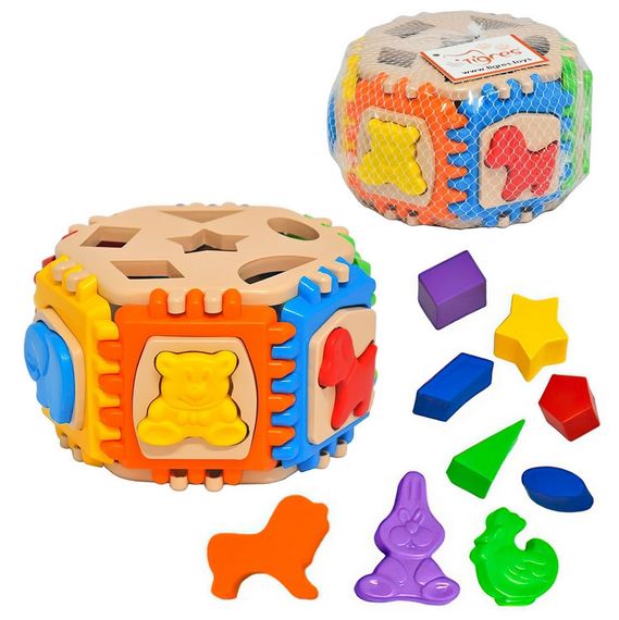 Игрушка-сортер "Аnimals" 32 элемента 39788 Tigres, в сетке (4820159397884) | Зображення 1
