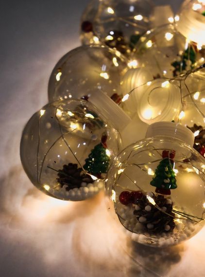 Гирлянда Xmas WW-1 Copper curtain ball lamp 7258 Елка, теплый белый свет | Зображення 1