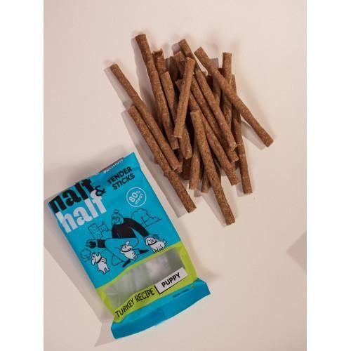 Ласощі для цуценят Half&Half у формі м'ясних паличок з індичкою, 100 г | Зображення 2
