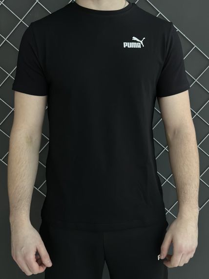 Комплект 3 в 1 Демісезонний спортивний костюм Puma кофта на змійці хакі + чорні штани (двонитка) + Футболка чорна Puma | Зображення 3