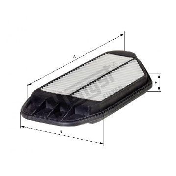 Фильтр воздушный Chevrolet Spark 1.0/1.2 i 10-, Hengst, E1078L,