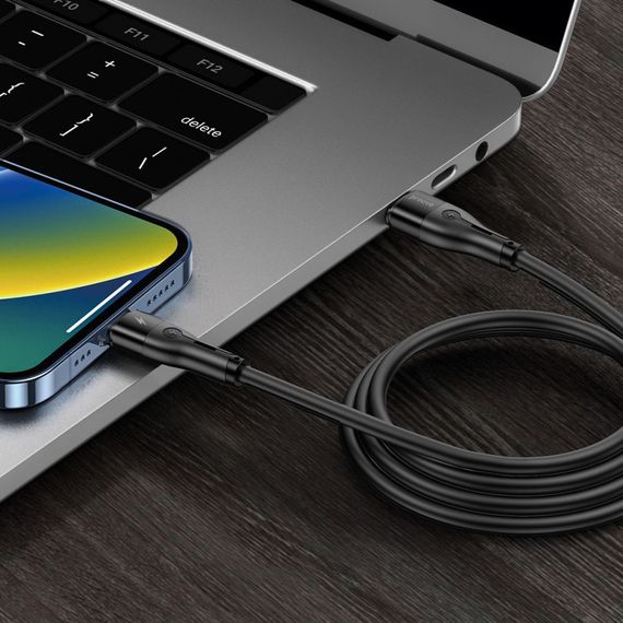 Кабель Proove Soft Silicone Type-C to Lightning 27W (1m) black | Зображення 9