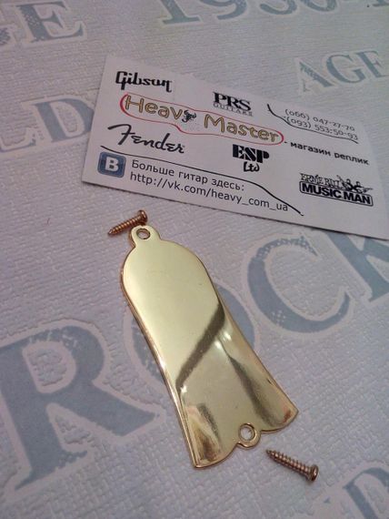 Панель дзвіночок накладка на анкер грифа метал gold пікгард для Gibson Epiphone Cort Les Paul LP | Зображення 6