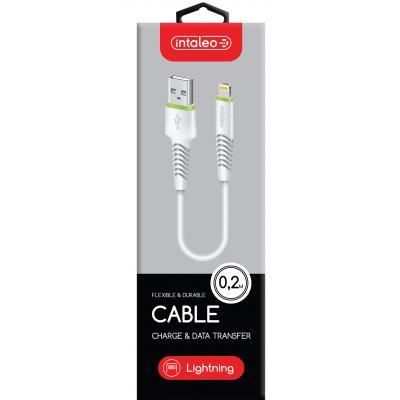 Дата кабель USB 2.0 AM to Lightning 0.2m CBFLEXL0 white Intaleo (1283126487439) | Зображення 1