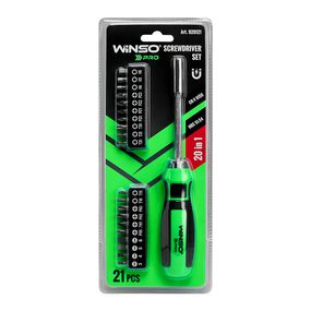 Викрутка з комплектом насадок Winso Pro 20шт CR-V 6150 HRC 51-54 920121