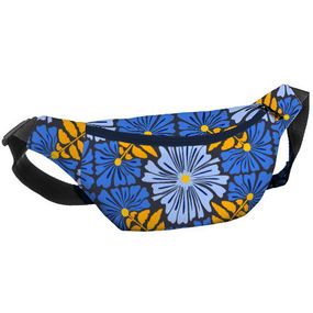 Сумка на пояс бананка Bumbag Желтые и синие цветы 27x16 см (BB_22S020_TSI)