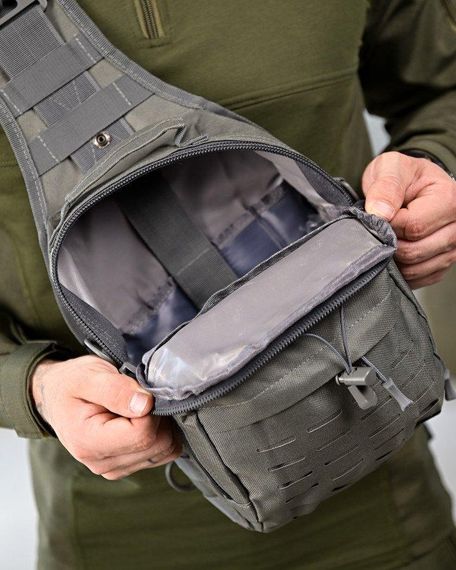 Тактическая сумка нагрудная laser  grey ПП4626 | Зображення 3