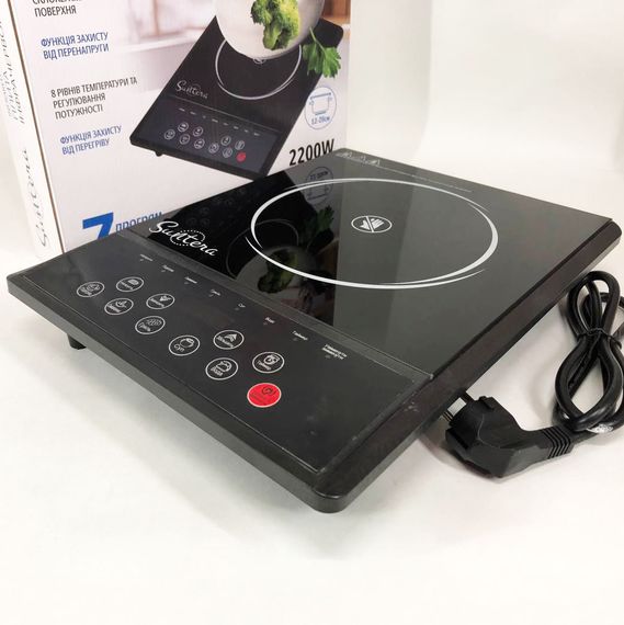 Плитка індукційна Suntera ICD-2200, 2200 Вт, інфрачервона міні плита, індукційна плита міні | Зображення 1