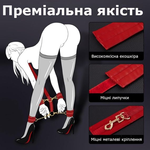 BDSM бондаж-набір Scarlet Control червоний колір | Зображення 5