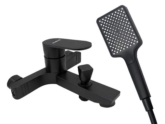 Змішувач для ванни короткий гусак MILLZ чорний MRS-AL-F2(Black) 1/10