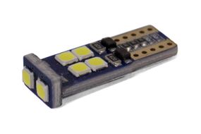Светодиодная лампа StarLight T10 10(2+8) диодов 3030 12V 1.5W WHITE / мультиполярная / печатная плата