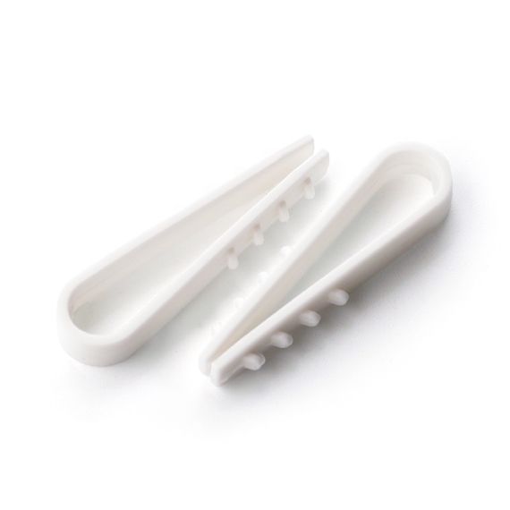 Дюбель-ялинка Ø6 для круглих дротів білий (пач 100 шт.) APRO FT-61 | Зображення 1