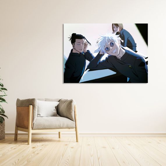 Плакат-постер з принтом Кавун Jujutsu Kaisen Магічна битва Satoru Gojo Сатору Годжо Гето Сугуру коледж А0 ПЛ000794(А0)