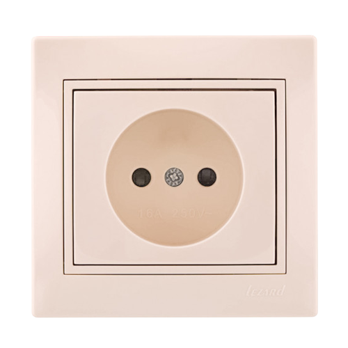 MIRA крем Розетка внутренняя б/з со вставкой Лезард