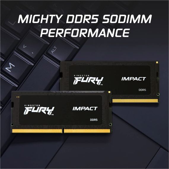 Модуль пам'яті для ноутбука SoDIMM DDR5 64GB (2x32GB) 5600 MHz FURY Impact Kingston Fury (ex.HyperX) (KF556S40IBK2-64) | Зображення 4