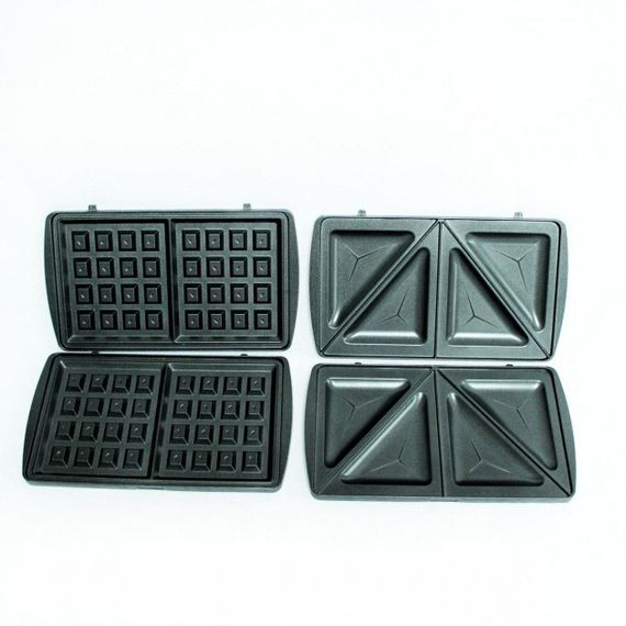 Мультимейкер Crownberg CB 1071 3в1 вафельниця гриль бутербродниця сендвічниця | Зображення 2