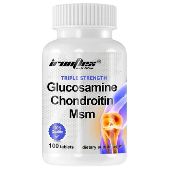 Хондропротектор (для спорту) IronFlex Triple Strenght Glucosamine + Chondroitin + MSM 100 Tabs