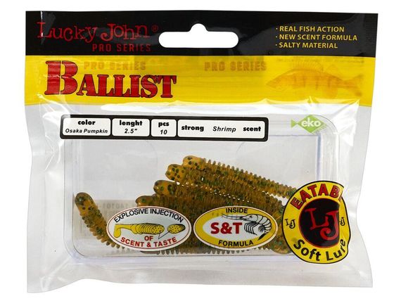 Твистер Lucky John Лаки Джон Ballist 2.5" PA19 10 шт в упаковке | Зображення 1