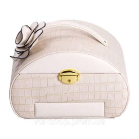 Скринька для прикрас з еко шкіри 3 яруси із замком органайзер для ювелірних виробів HP-5-21BE