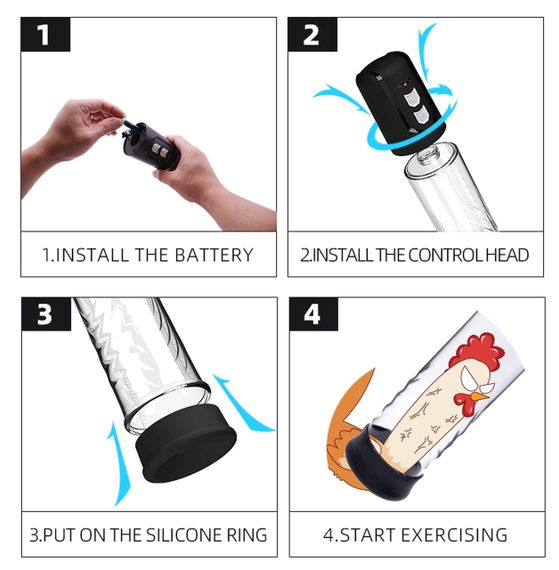 Помпа автоматична Boss Series: PENIS PUMP THE BEST ENLARGEMENT SYSTEM, BS6000048 sexstyle | Зображення 5