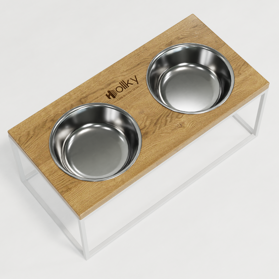 Миски на підставці для великих собак Hollky Base XL20 (2 × 1,8 л) BXL20-522620-WHNT | Зображення 6