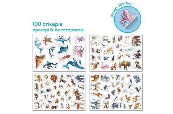 Навчальний постер з наклейками Тварини світу Dodo 300900 Різнокольоровий shop (4823115913234) | Зображення 2