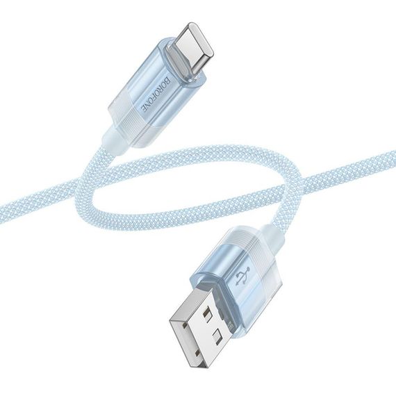 Кабель USB Borofone BU44 Sincero Type-C 3A 1.2m Колір Блакитний
